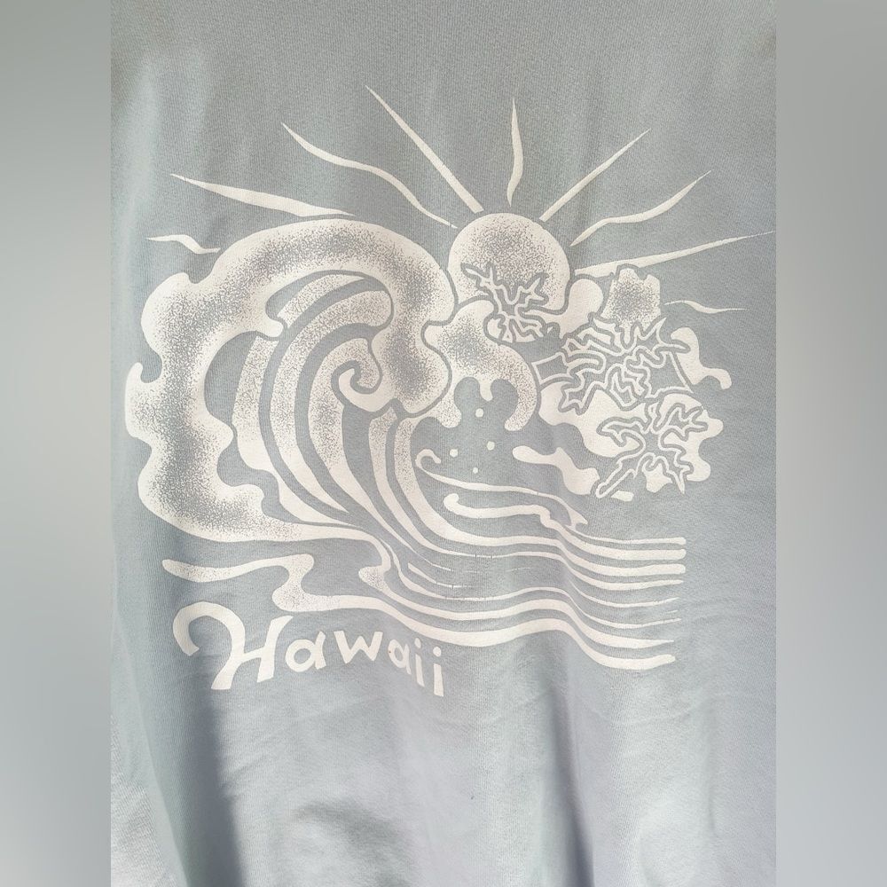 Free People Daydreamer HAWAII SURF oversized boyfriend sweatshirt in pastel blue - Picture 4 of 7
